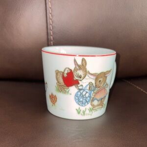 Charming Bunny Mug with Red Accents